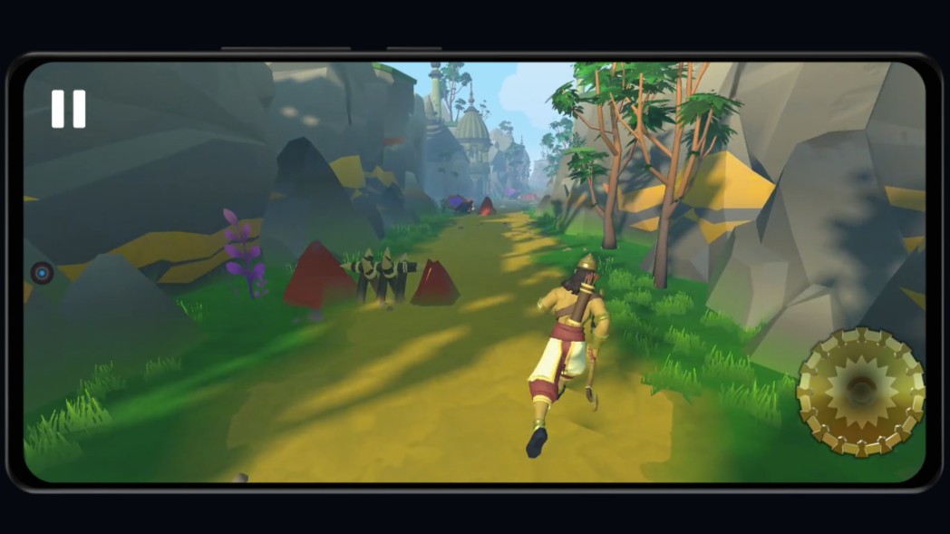 Kurukshetra level gameplay showing the game UI and collectible targets